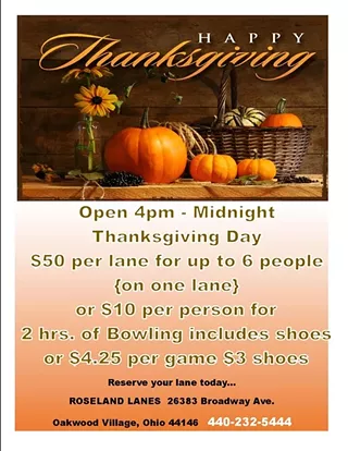 Image: Thanksgiving Day Bowling