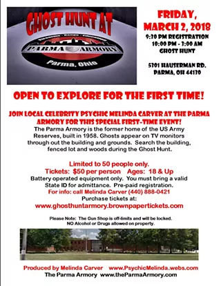 Image: Ghost Hunt at Parma Armory