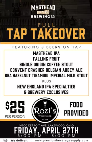Image: Wine & Beer Tasting - 10 Wines UNDER $20 & Masthead Brewing
