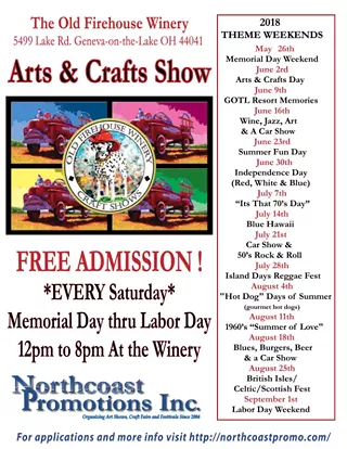 Image: Old Firehouse Winery Arts & Crafts Show - Theme: Memorial Day!