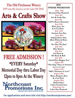 Old Firehouse Winery Arts & Crafts Show - Theme: "Hot Dog" Days of Summer!