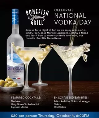 Image: National Vodka Day Cocktail Class at Bonefish Grill