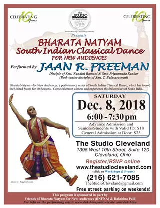 Image: The Studio Cleveland host South Indian Classical Dance by Jaan R. Freeman