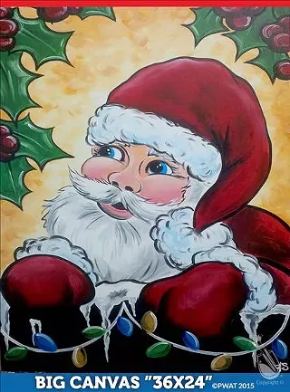 Image: Ho Ho Holly BIG Canvas Painting!