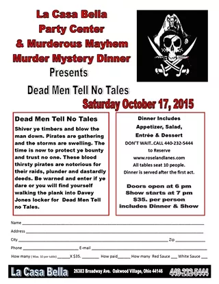Image: Murder Mystery Dinner Show