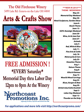 Image: Old Firehouse Winery Arts & Crafts Show - Blue, Burgers & Beer