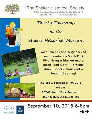 Thirsty Thursday at the Shaker Historical Museum