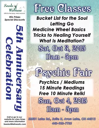 Image: 5th Anniversary Celebration and Psychic Fair