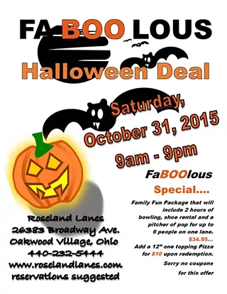Image: Halloween Bowling Special (Roseland Lanes)