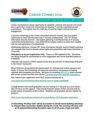Image: Information Security Summit - Veteran Career Connection
