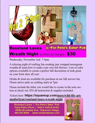 Image: Craft & Laugh-Wreath Night with Wild Lily Designs