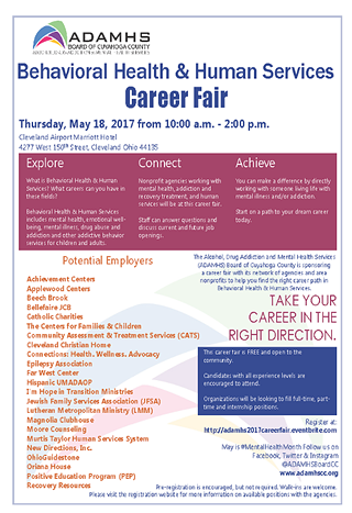 Image: CAREER FAIR: Behavioral Health & Human Services Career Fair