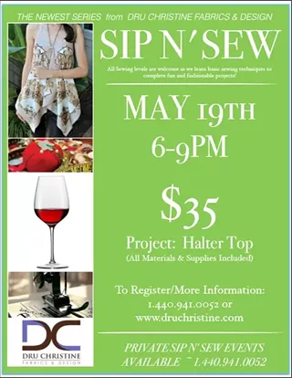 Image: Sip N Sew: Halter Top