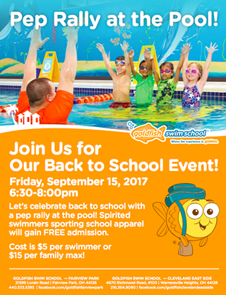 Image: Back To School Pep Rally at Goldfish Swim School Fairview Park