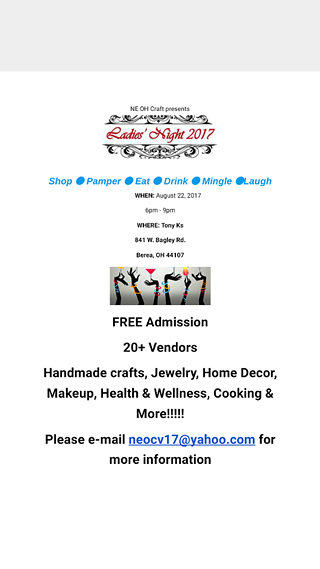 Image: Ladies Night Vendor Event