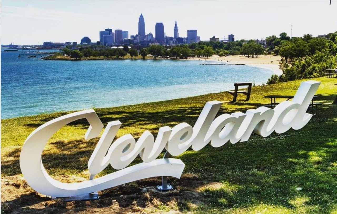 Edgewater Park&#146;s Cleveland Sign
216-904-9456, Lakeshore Blvd. 
Edgewater Park is one of the more accessible parks within the metro area and one of the most popular (duh). Acting as Cleveland&#146;s beach, there are plenty of fun summer activities to imbibe in here,
including taking your picture at one of the famous Cleveland city signs. 
Photo via clevemetroparks/Instagram
