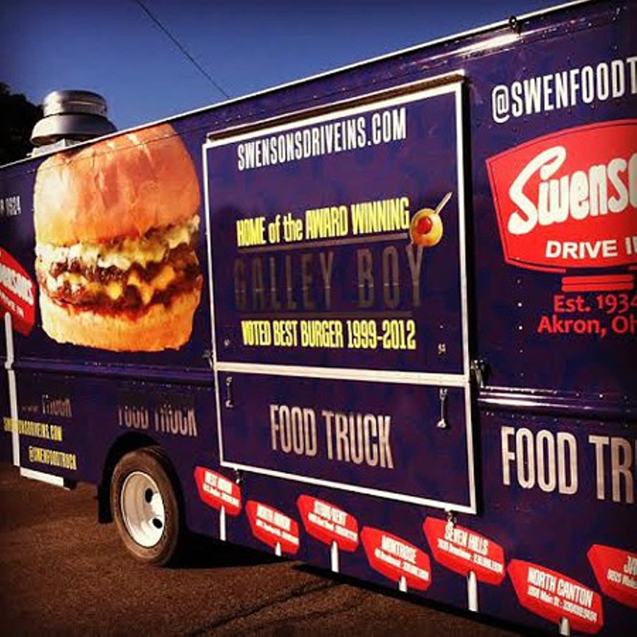 Swenson's - Get your burger fix from the legendary buger mobile. Check out Swenson's Twitter page for current truck locations.