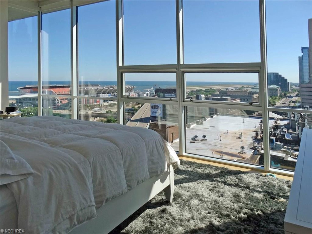 The Condo One: 701 W. Lakeside Ave #1301, Cleveland
$1,550,000
This two-story corner penthouse includes spectacular views from the warehouse district downtown Cleveland. Sure, it&#146;s not quite a house unto itself, but with a view that miraculous, you may not care. 
Photos via Redfin