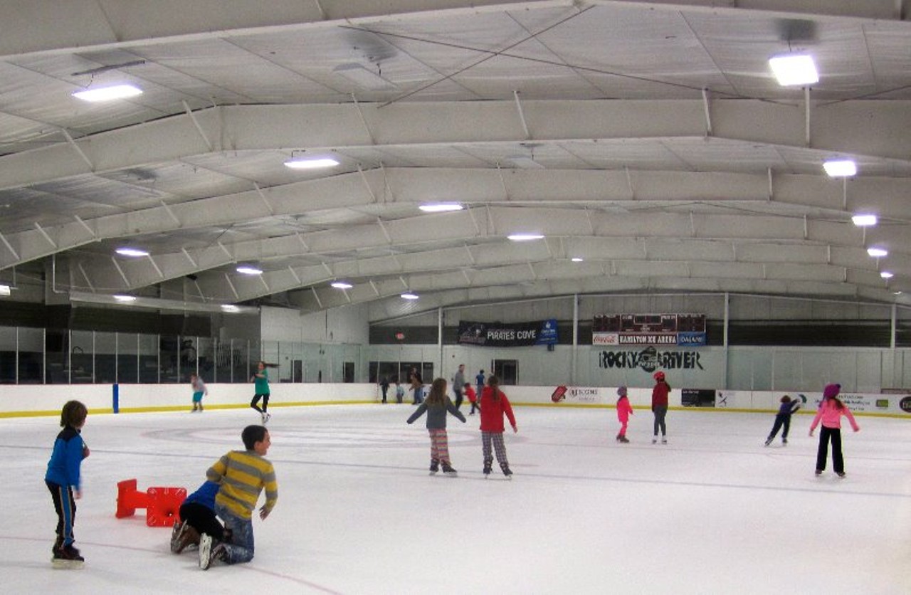 Hamilton Ice Arena
21018 Hilliard Blvd., Rocky River, (440) 356-5656
Price: $4.75 adults weekday afternoons/$3.50 children 6 to 18/$1.50 children younger than 5/$3.75 seniors/$5.50 adults weekends and evenings/$4 children 6 to 18/$1.50 children younger than 5/$4.50 seniors
Photo courtesy Rocky River Parks & Recreation Civic Center
