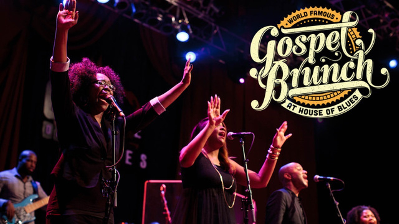 World Famous Gospel Brunch 
When: Sun., Nov. 13
The monthly Gospel Brunch has been a spiritual Sunday staple for years at the House of Blues, but it recently added a new choreographer. Created by famed gospel singer Kirk Franklin, the reinvigorated show puts a bit more emphasis on the music. Starting at 11 a.m., the all-you-can-eat musical extravaganza features Southern classics like chicken jambalaya, biscuits and gravy, and chicken and waffles. Tickets are $40.