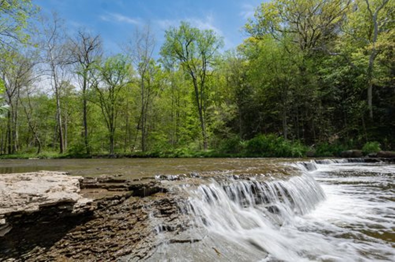 Hemlock Loop, Bedford Reservation  :     
"This short loop exposes you to tremendous scenery along Tinker's Creek. A quaint waterfall and tree-lined cliffs are a great backdrop to the crisp, clear waters flowing through Bedford Reservation."