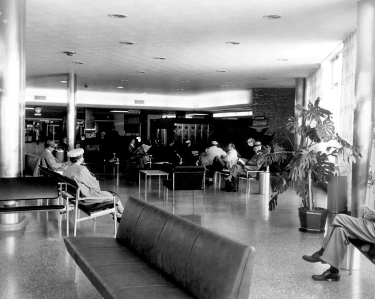 Airport waiting area, 1957.