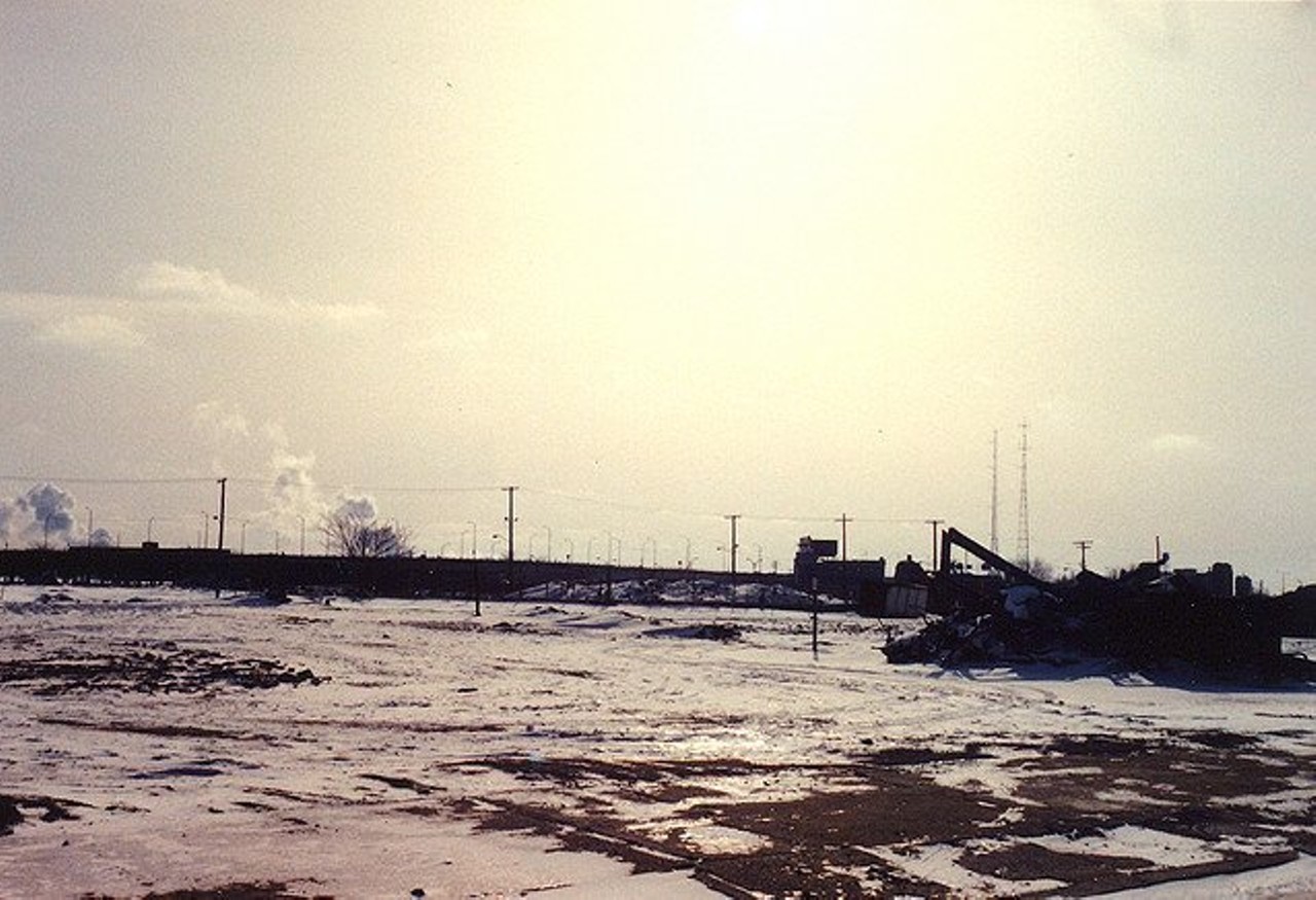Cleveland Freight Terminal cleared in 1987 to make way for the field.