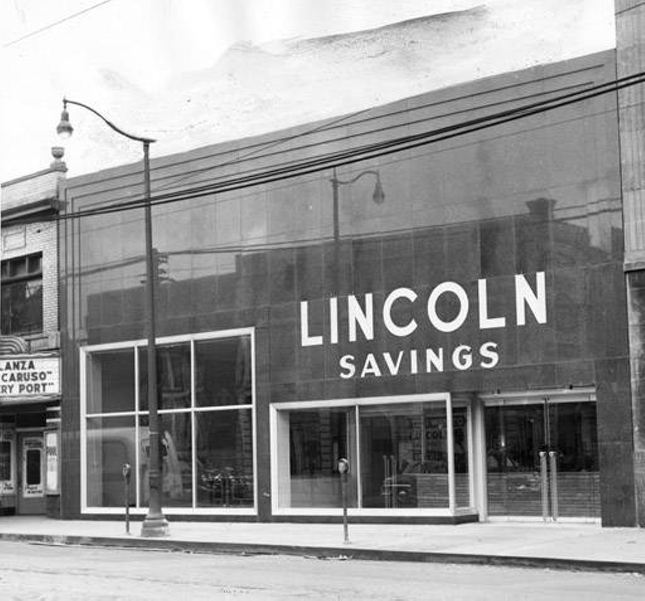 Lincoln Savings and Loan on West 25th, 1952.