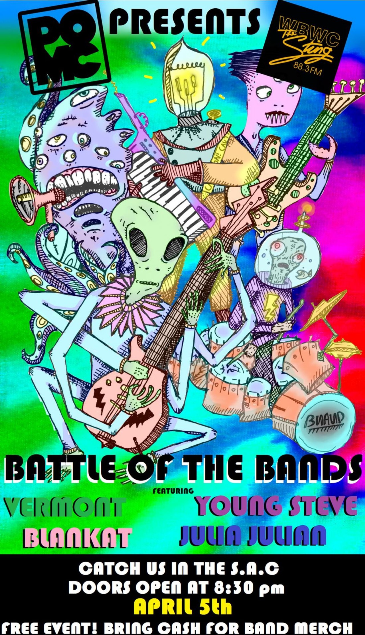  Battle of the Bands at Baldwin Wallace University
Fri, April 5
Poster Artwork