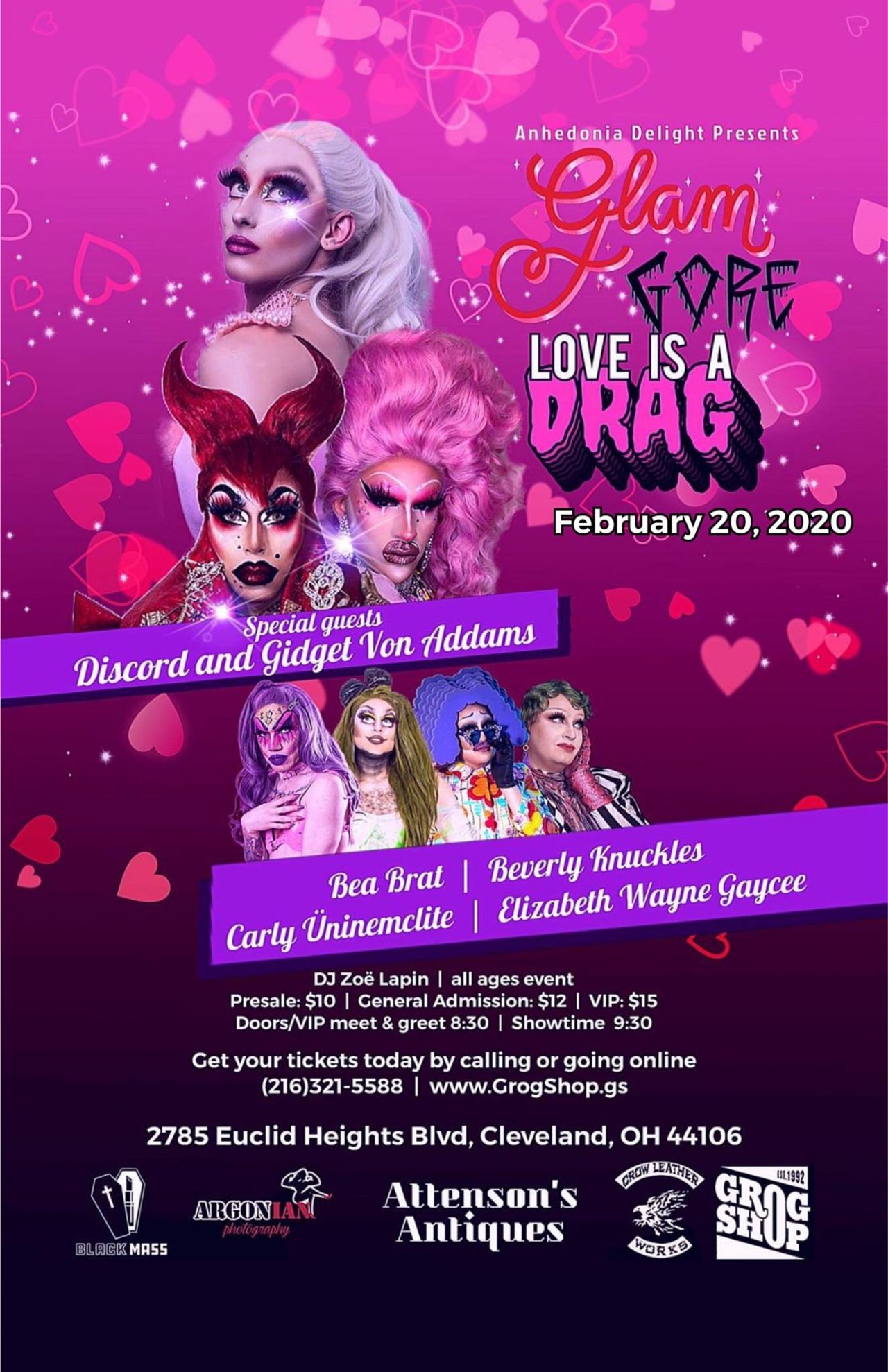  GlamGore Monthly Drag Show 
Thu, Feb. 20
Poster Artwork Provided