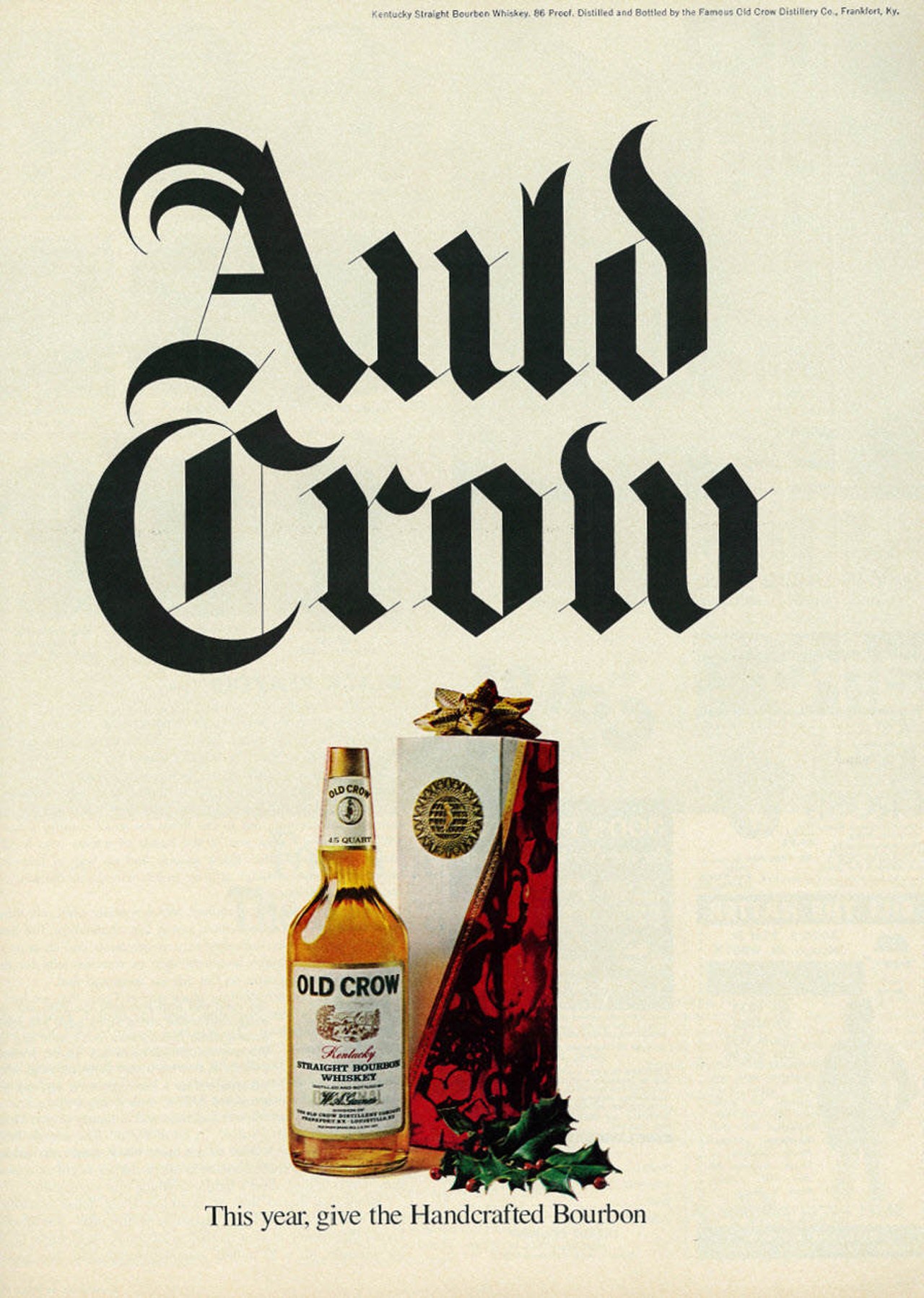 Old Crow Kentucky Straight Bourbon Whiskey, 1970 (Photo via Classic Film, Flickr Creative Commons)