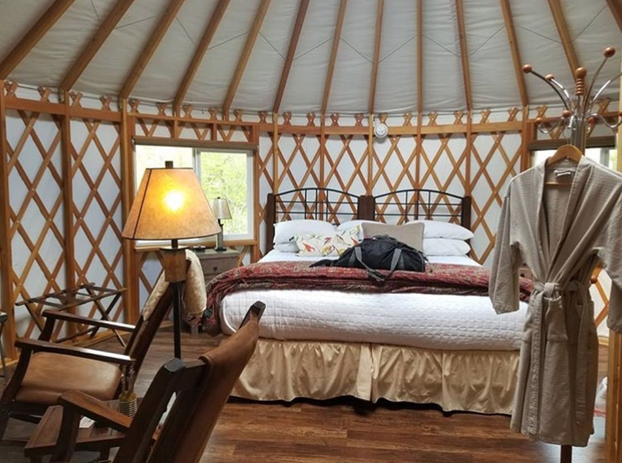 Inn and Spa at Cedar Falls
21190 OH-374, Logan
There are so many lodging options at Cedar Falls to satisfy your needs of a serene escape. Stay overnight in a pacific style yurt or a cozy cottage. No matter what, expect quite the glamping experience.  
Photo via Youngblood16c/Instagram