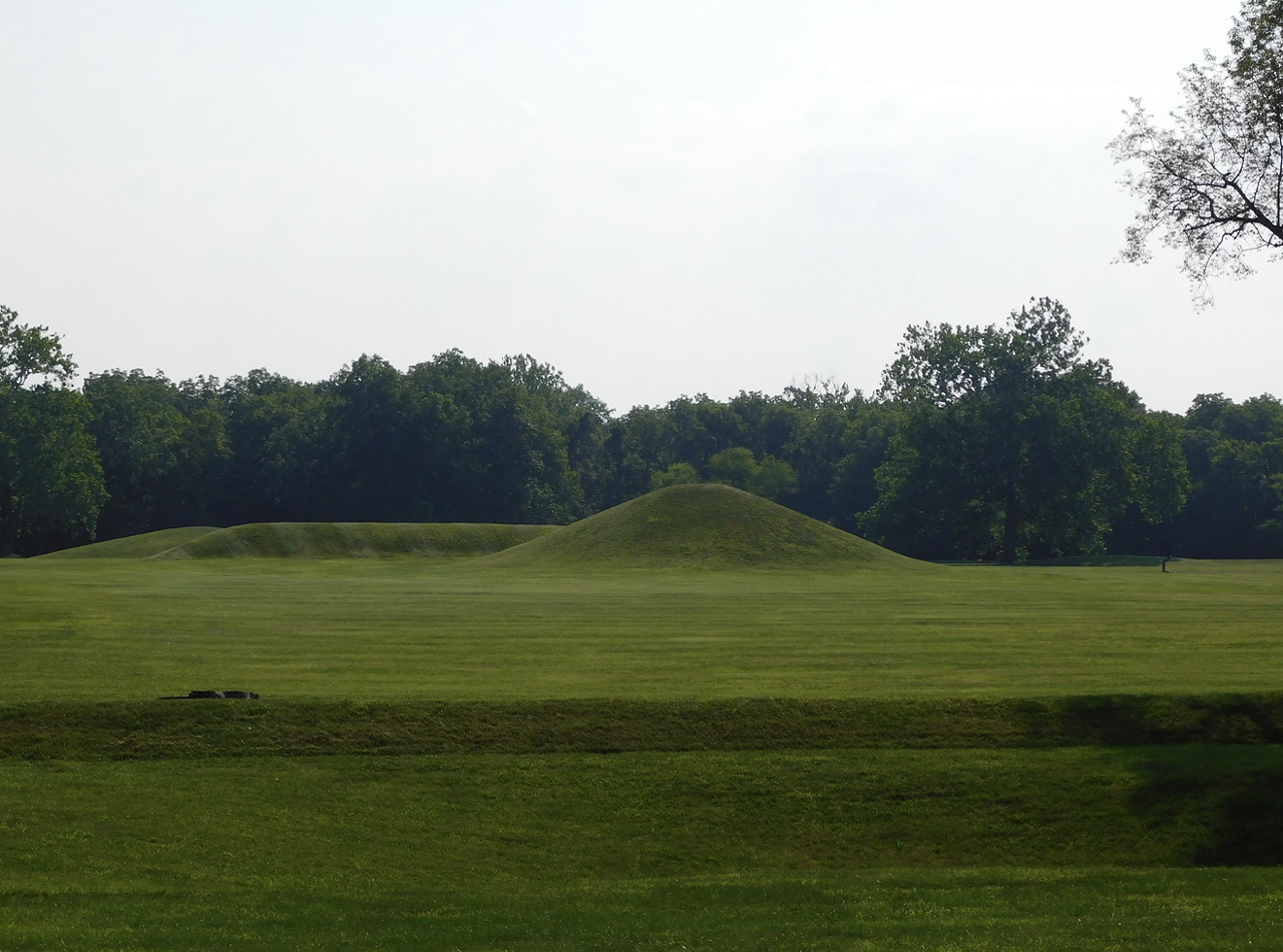 See the Ancient Mounds at Hopewell Culture National Historical Park and Explore Chilicothe 
16062 State Route 104, Chillicothe 
Though the Visitors Center of the Hopewell Culture National Historic Park is currently closed, the grounds are still open to tourists. The 2,000-year-old mounds featured at the park were built by Native Americans as sacred sites. Today, visitors can walk the grounds, appreciate its massive, ancient man-made structures, and learn what may have been used for. Also explore nearby Chllicothe, where you can visit the Adena Mansion and Gardens and th Chillicothe Railroad Museum. Also, go see the historic downtown where you can indulge your sweet tooth at Grandpa Joe’s Candy Shop, check out some books and history at Wheatberry Books and The History Store and grab a drink at Old Capitol Brewing and a meal at R Kitchen Deli and Provisions or Old Canal Smoke House.
