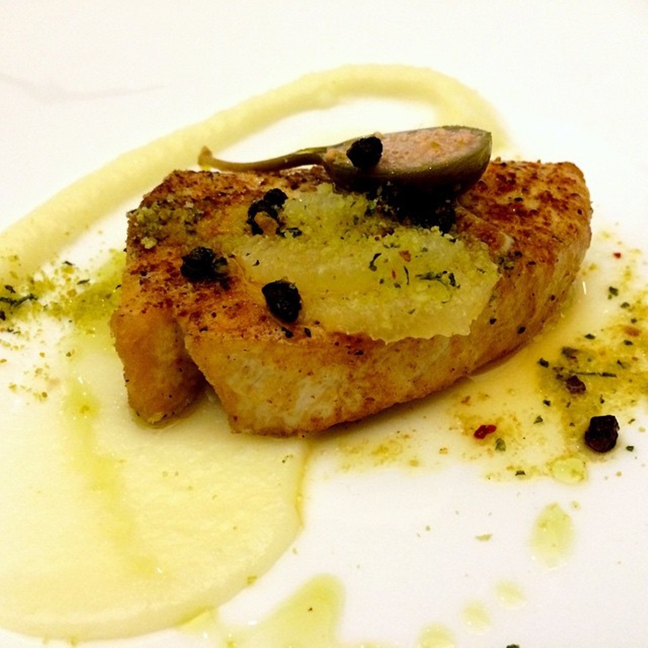Unbelievable Swordfish on the Calabrese Menu at Flour Restaurant.