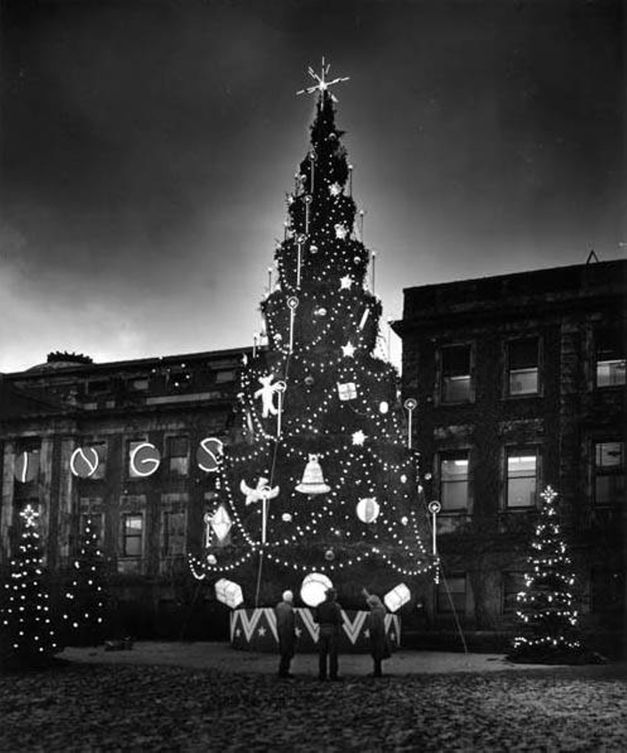 Christmas trees at Nela Park, 1941