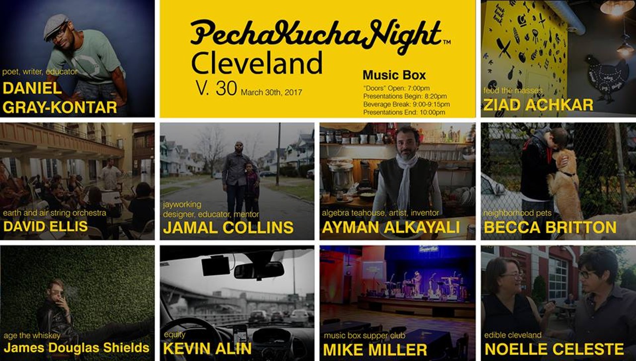 PechaKucha Night Cleveland
Thursday, March 30
Facebook Photo