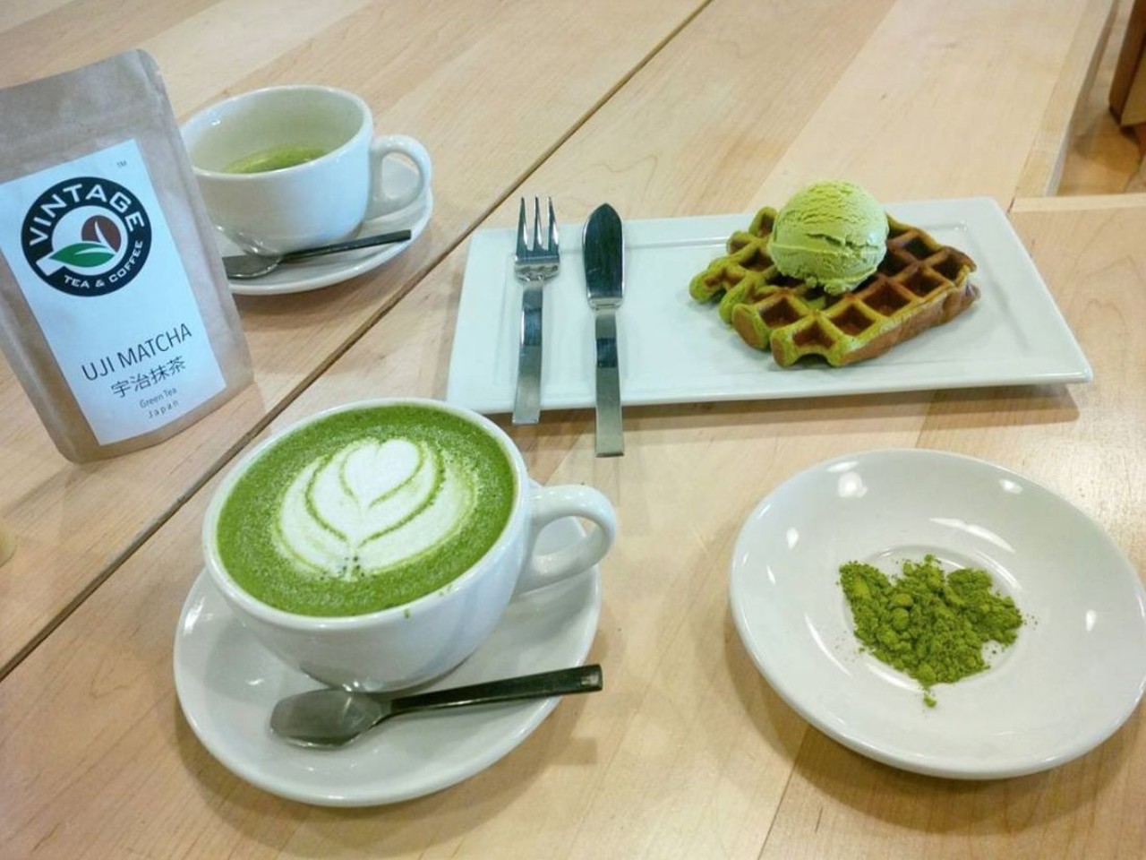  Vintage Tea and Coffee
1816 E. 12th St., 216-417-8230
Located at Playhouse Square, this tea and coffee shop is a great sit down place for a quiet afternoon in the company of a matcha tea latte, and other green things.
Photo via clevelandscene/Instagram