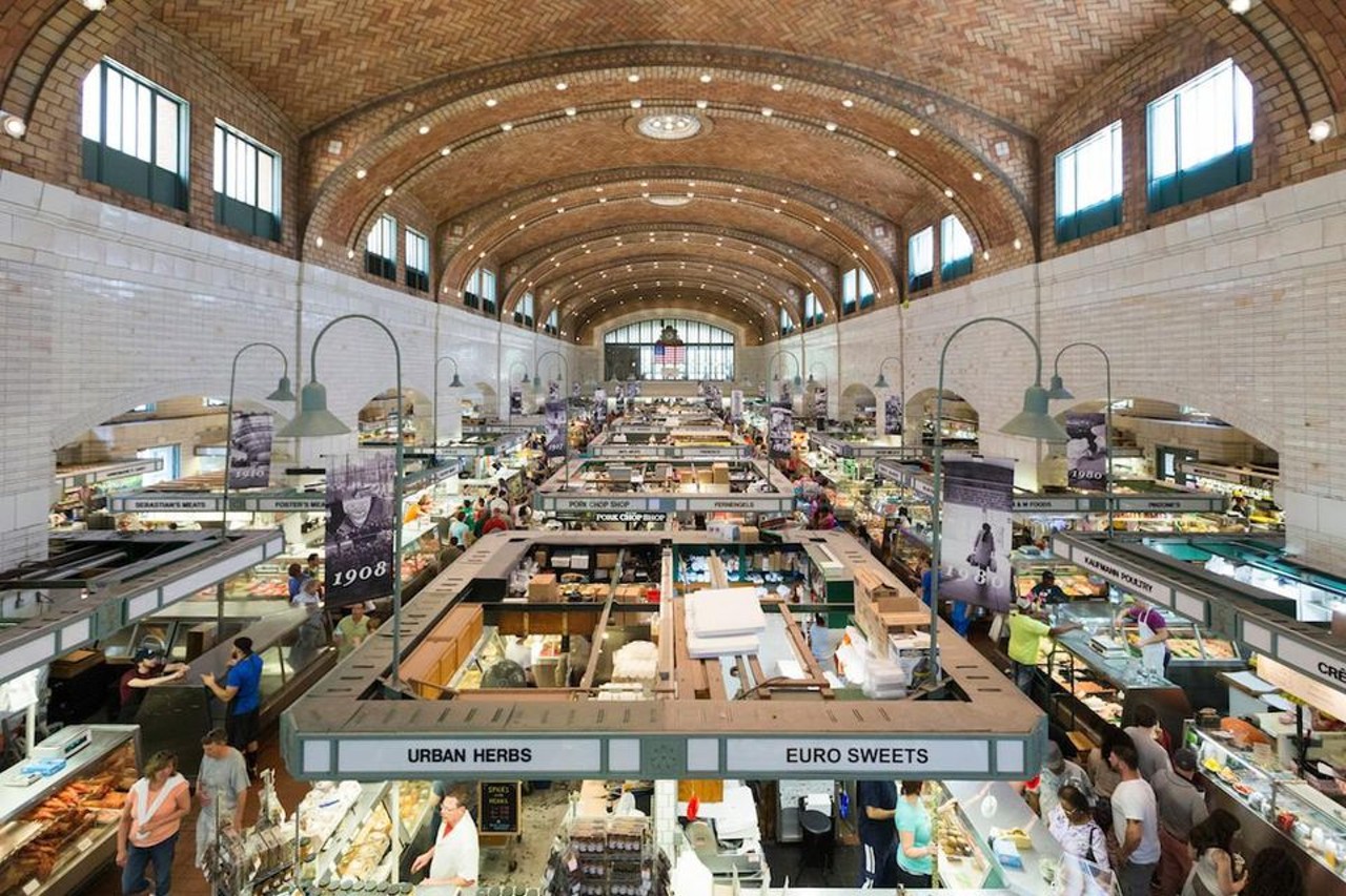  Spend Some Time at the West Side Market
After celebrating its centennial and enjoying one of its busiest years in recent history, there's not much new to say about Cleveland's public market. It's the envy of folks around the country, stocked fully with the most delicious food in town no matter your taste and... well, come on: Just go buy your stuff there already.
Photo via Scene Archives