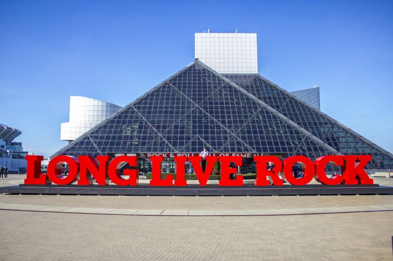  Spend a Day at the Rock Hall
Bitch about who's inducted and who's not if you want -- that's half the fun! -- but you can't take anything away from the stunning, unparalleled collection of rock history sitting in the glass pyramid by Lake Erie.
Photo via Scene Archives