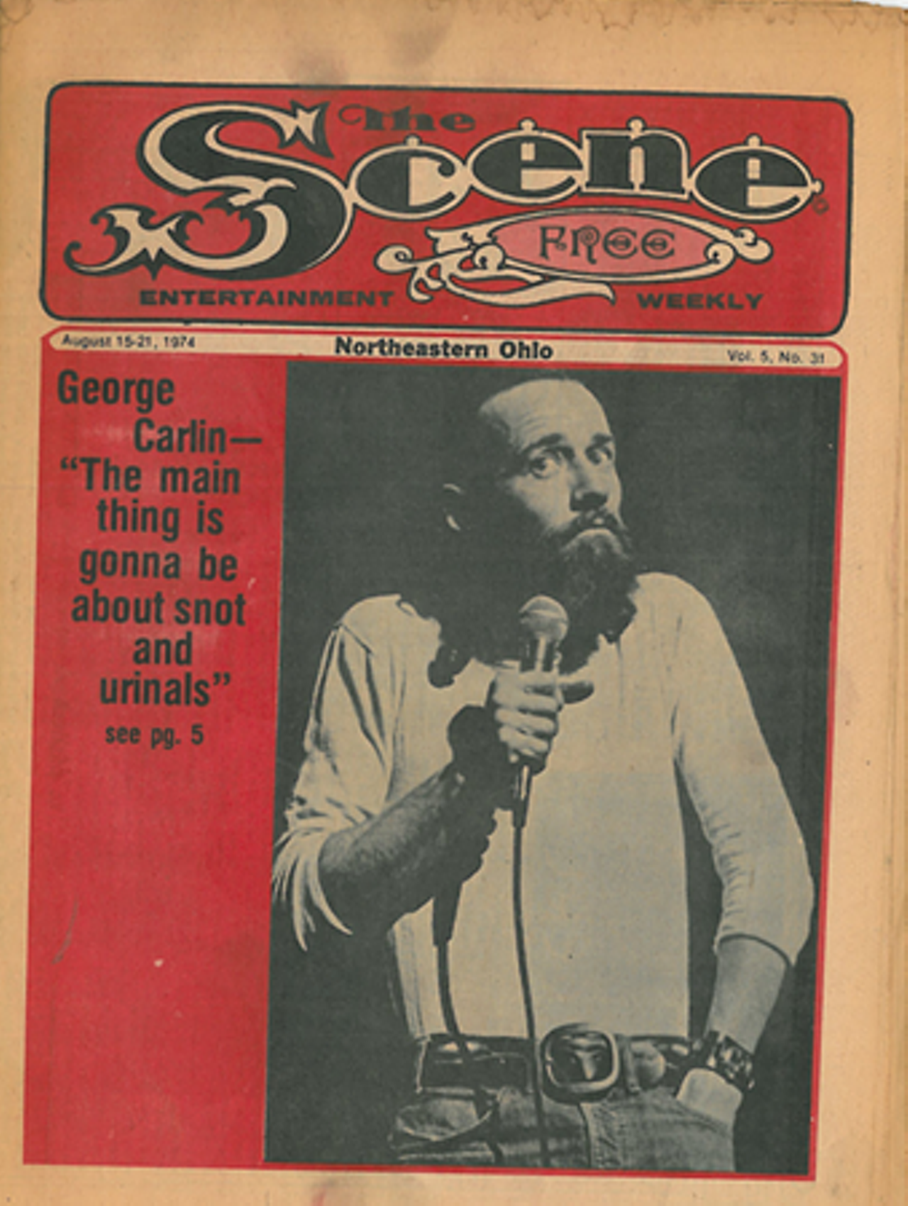 George Carlin&#151; 'The main thing is gonna be about snot and urinals, 1974