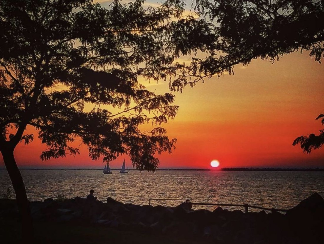 E55 On The Lake
5555 North Marginal Rd., Cleveland
The Metroparks has totally revived this beautiful lookout point of Lake Erie by adding a bar, restaurant and bait shop to this spot. There&#146;s also live music on Saturdays and some of the best views in town.
Photo via @WonderWoman415/Instagram