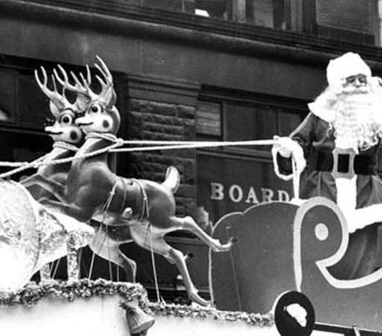 Santa Waving During a Cleveland Parade, 1965.