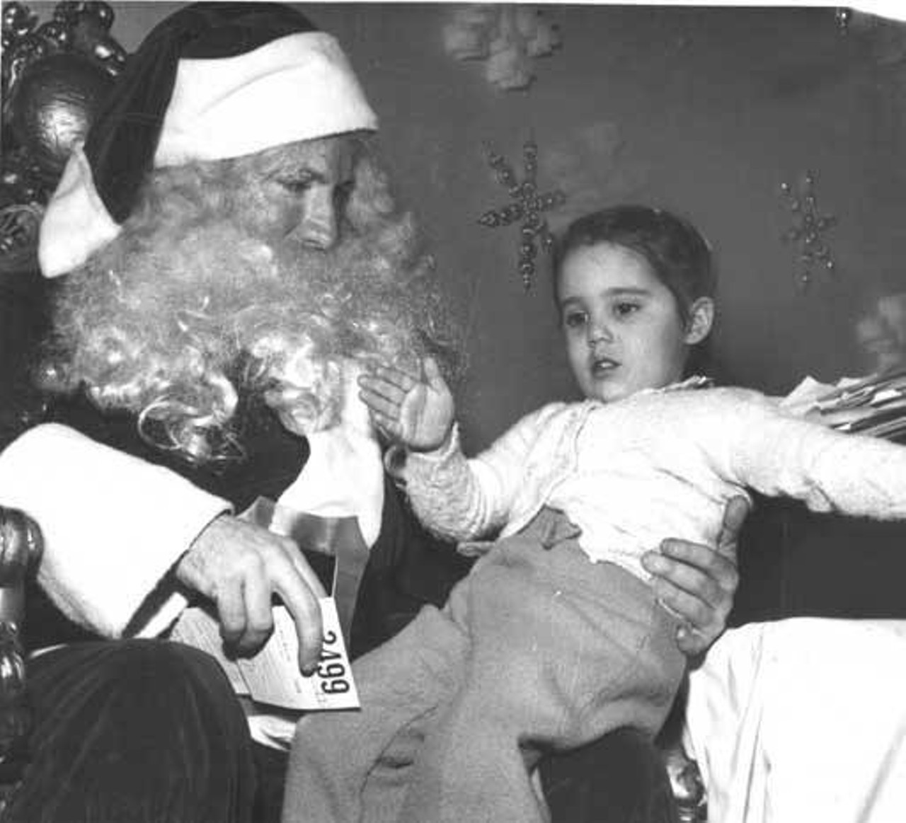 Santa at Halle Brothers Co., 1955.