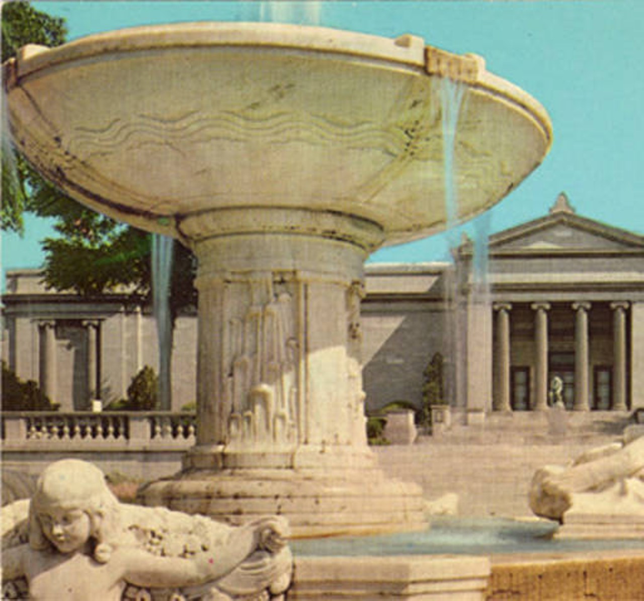 Cleveland Museum of Art, fountain close-up. c. 1960