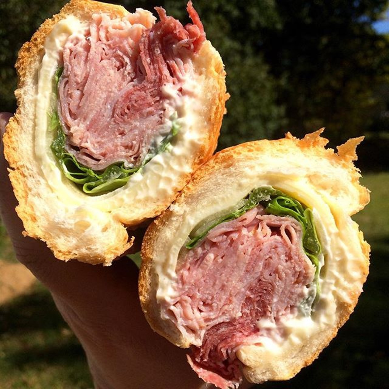 Ham, Salami, Provolone, Mayo, Lettuce, Onion! @Fragapane Bakeries In