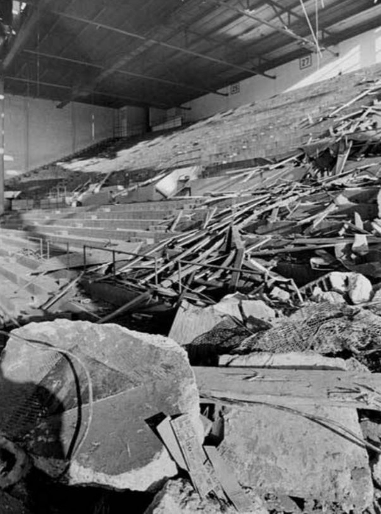 Cleveland Arena interior during demolition