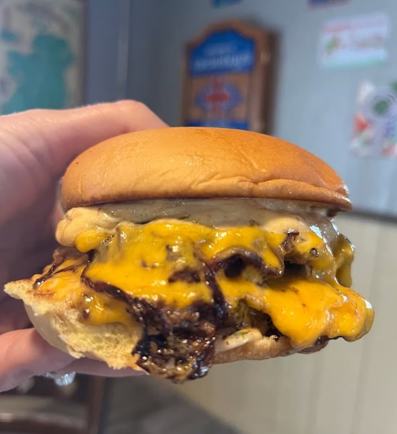 CROWLEY’S
Double Smash Burger:  Proprietary blend of short rib, brisket and chuck. Double patty, government cheese, iceberg lettuce, sautéed onion, burger sauce, martin’s potato roll – voted Cleveland.com’s best burger in greater Cleveland!
BREW KETTLE SPECIAL: $13 for a Burger and Brew Kettle Beer.