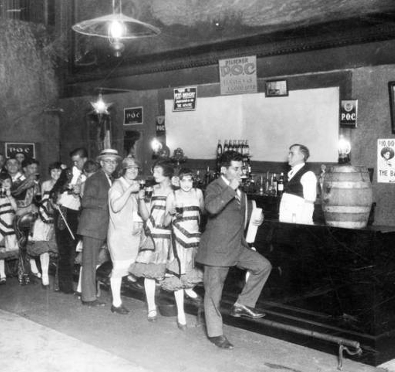 Old-Time Saloon opened in the lobby of the Ohio Theatre, 1926.