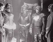 A scene from the never-aired--thank God--Justice League of America pilot made for CBS-TV in 1997