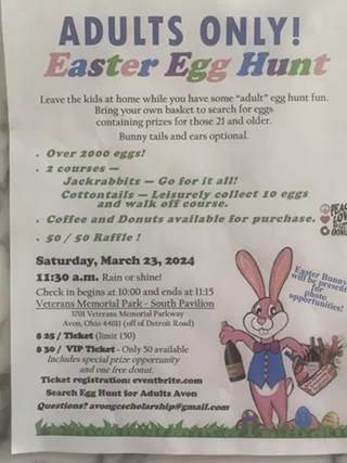 Adults Only! Easter Egg Hunt